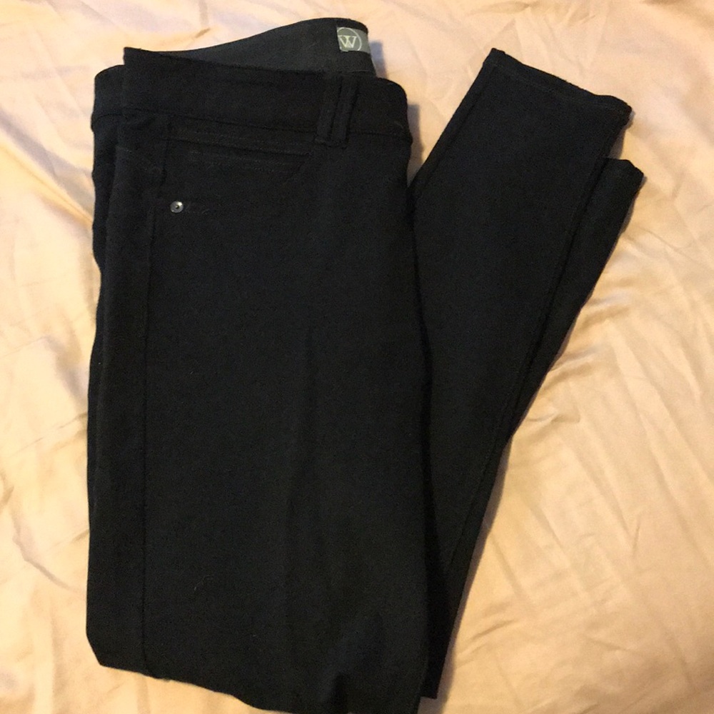 NWOT Wit & Wisdom Pull On Black Pants